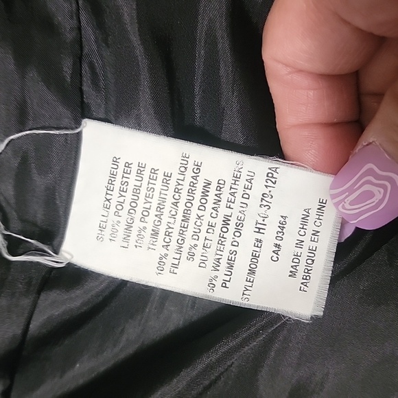 🏷️ Ricki's LARGE  Women's Gray Plaid Puffer Vest Faux Fur 50% Duck Down - Picture 8 of 8